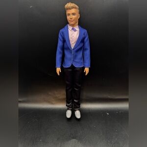 Barbie Ken Doll - GROOM KEN (Fairytale) Mattel Blue Jacket Black Pants Shoes